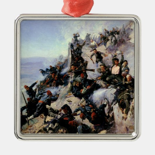 Defensie van de Eagle Aerie Metalen Ornament (Voorkant)