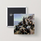 Defensie van de Eagle Aerie Vierkante Button 5,1 Cm (Voorkant /achterkant)