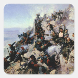 Defensie van de Eagle Aerie Vierkante Sticker