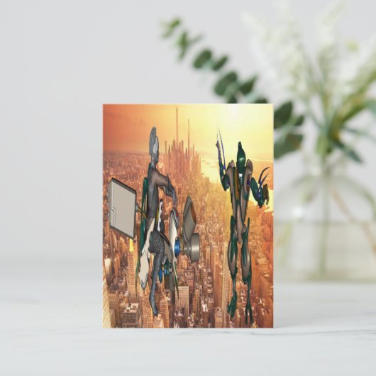 Defensie van Planet Earth Briefkaart (Staand voorkant)