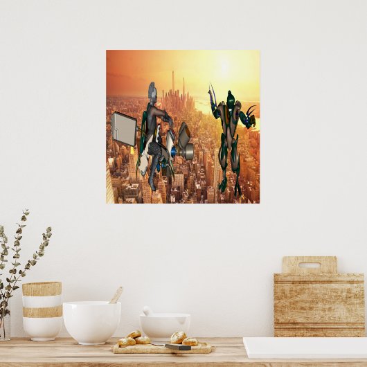 Defensie van Planet Earth Poster (Keuken)