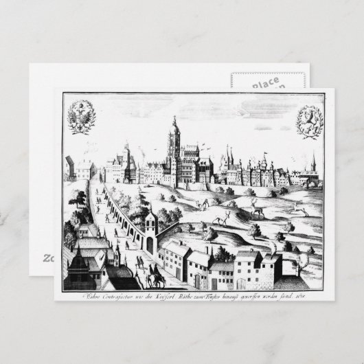 Defensie van Praag, 3 augustus 1618 Briefkaart (Voorkant / Achterkant)