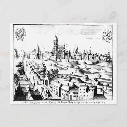 Defensie van Praag, 3 augustus 1618 Briefkaart (Voorkant)