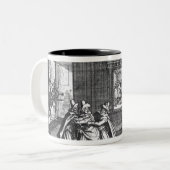 Defensie van Praag in 1618 Tweekleurige Koffiemok (Voorkant links)