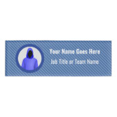 Defensief InfoSec Hacker-Logo - Blauw team, aangep Naambadge (Voorkant)