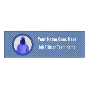 Defensief InfoSec Hacker-Logo - Blauw team, aangep Naambadge