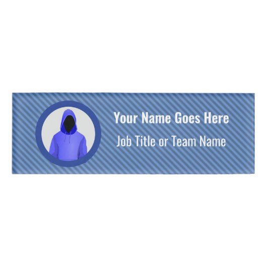 Defensief InfoSec Hacker-Logo - Blauw team, aangep Naambadge (Voorkant)