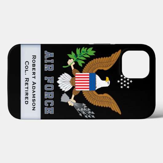 Defensiemembleem militaire luchtmacht personaliser Case-Mate iPhone case (Achterkant (horizontaal))