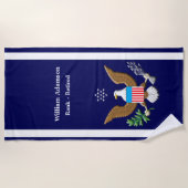 Defensiemembleem militaire marine personaliseren strandlaken (Voorkant)