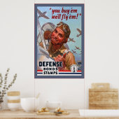  defensieobligaties~ Tweede Wereldoorlog Poster (Keuken)