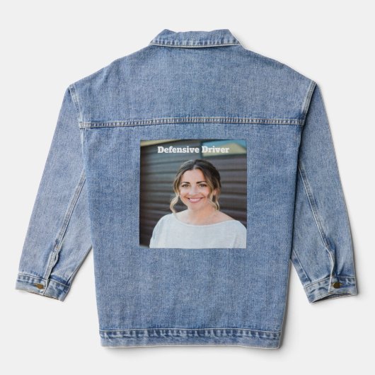 Defensieve bestuurder denim jacket (Achterkant)