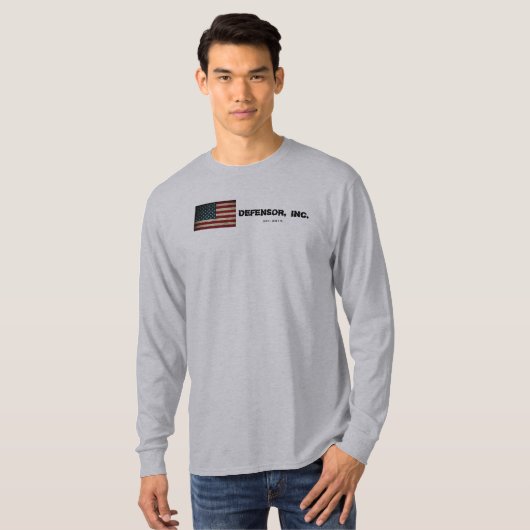 Defensor, Inc. Patriottic Long hoeve shirt (Voorkant volledig)