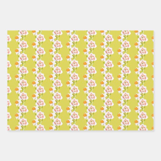 Deffodils op een papierset met overvulling (B) Inpakpapier Vel (Voorkant 3)