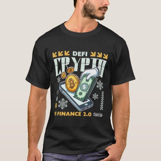 Defi: Crypto staat voor Finance 2.0 T-shirt (Voorkant)