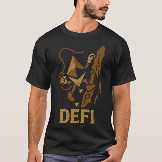 DeFi Ethereum Rock Climber Crypto Trailblazers T-shirt (Voorkant)