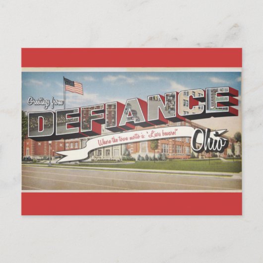 Defiance Ohio Briefkaart (Voorkant)