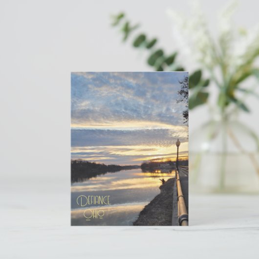 Defiance Ohio Sunrise Briefkaart (Staand voorkant)