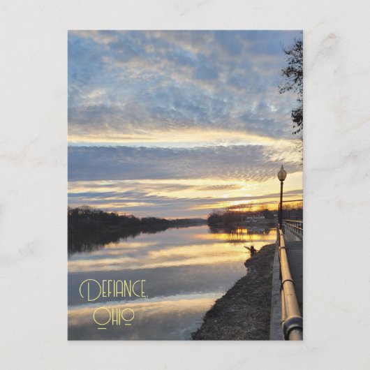Defiance Ohio Sunrise Briefkaart (Voorkant)