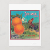 Defiance Oranje LabelVenice-cove, CA Briefkaart (Voorkant)