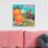 Defiance Oranje LabelVenice-cove, CA Canvas Afdruk (Insitu (Woonkamer))