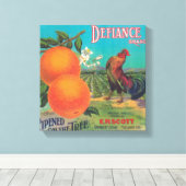 Defiance Oranje LabelVenice-cove, CA Canvas Afdruk (Insitu (Houten vloer))