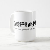 Defiance Studios Logo Coffee Mok (Voorkant links)