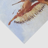 "Defiance" Westerne kunst van Frederic Remington Tissuepapier (Detail)