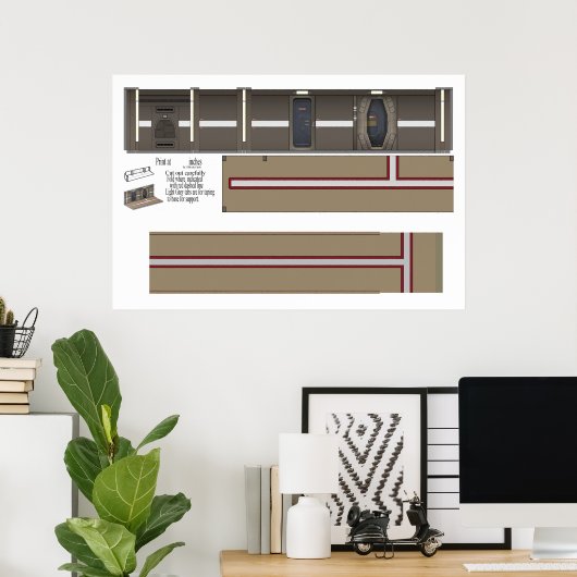 Defiant Corridor Diorama Achtergrond Poster (Thuiskantoor)