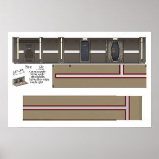 Defiant Corridor Diorama Achtergrond Poster