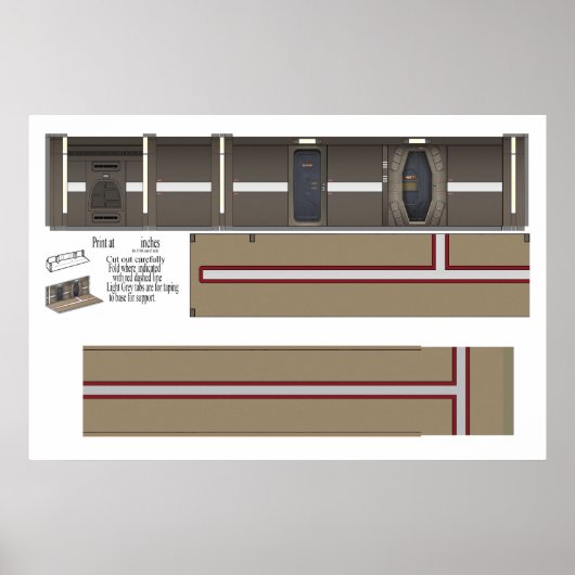 Defiant Corridor Diorama Achtergrond Poster (Voorkant)