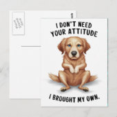 Defiant Dog: Wijsheid in stilte Briefkaart (Voorkant / Achterkant)