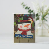 Defiant Snowman Briefkaart (Staand voorkant)