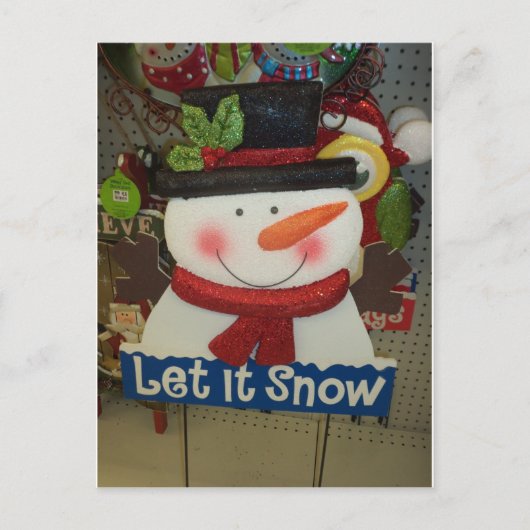 Defiant Snowman Briefkaart (Voorkant)