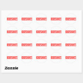 Defiant Stamp Ronde Sticker (Vel)