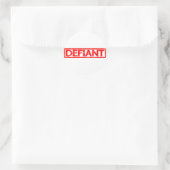 Defiant Stamp Ronde Sticker (Tas)
