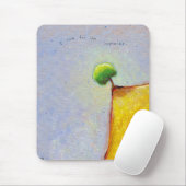 Defibele boom op de rand, leuk inspirerend kunst muismat (Met muis)