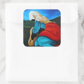 Defilee la folle 2008 vierkante sticker (Tas)