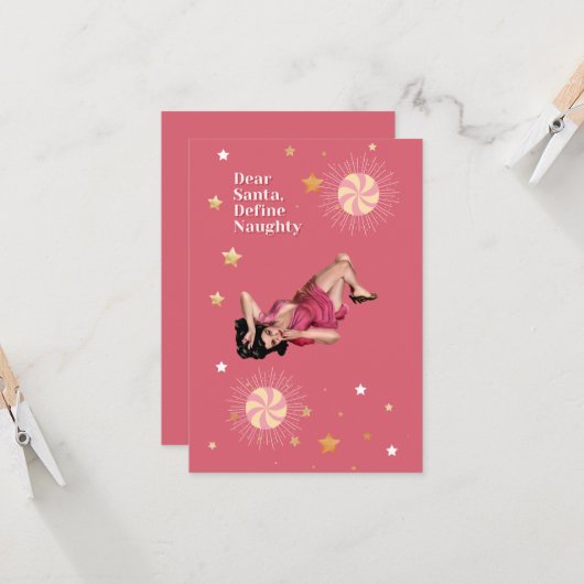 Define Naughty Kaart (Voorkant / Achterkant in situ)