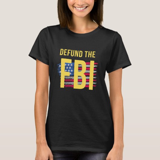 Defineren de FBI en de Amerikaanse vlag T-shirt (Voorkant)