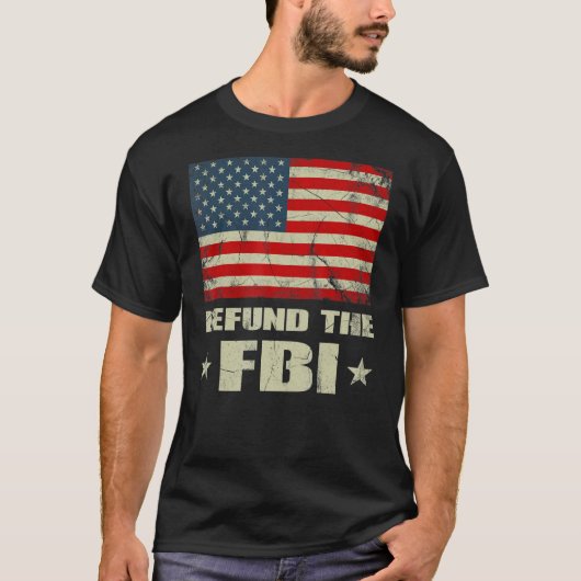 Definieer de Amerikaanse vlag van de FBI T-shirt (Voorkant)