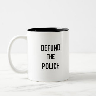 Definieer de politie tweekleurige koffiemok