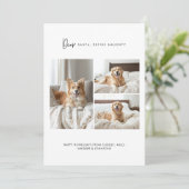 Definieer Naughty Funny 4 Foto Hond Kerstmis Pet Feestdagenkaart (Staand voorkant)