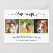 Definieer Naughty Gepersonaliseerde Grappige 3 Pet Feestdagenkaart (Voorkant)