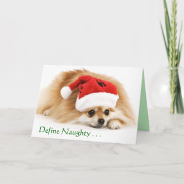 Definieer Naughty kerstkaart Feestdagen Kaart