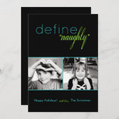 Definieer Naughty Pop Holiday Kaart (Voorkant / Achterkant)