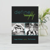 Definieer Naughty Pop Holiday Kaart (Staand voorkant)