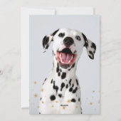 Definieer Naughty Waterverf Fun Dog Foto Kerst Feestdagenkaart (Achterkant)