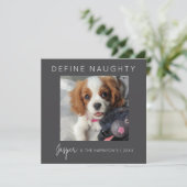 Definieer ondeugend | 5 Fotocollage | Kerstmis Feestdagenkaart (Staand voorkant)