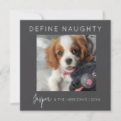 Definieer ondeugend | 5 Fotocollage | Kerstmis Feestdagenkaart (Voorkant)