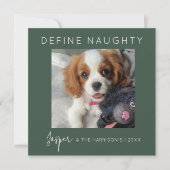 Definieer ondeugend | 5 Fotocollage | Kerstmis Feestdagenkaart (Voorkant)